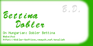 bettina dobler business card